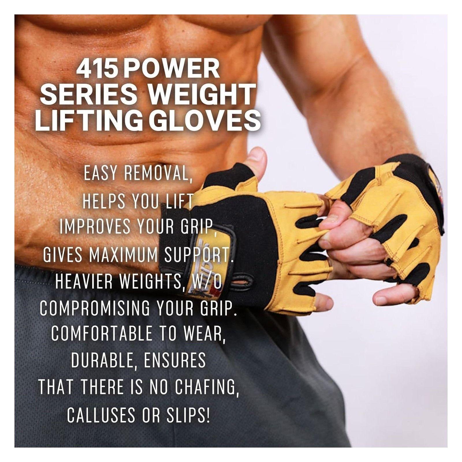 Guantes De Gimnasio Para Pesas Schiek 415 Power Series L Nat-2