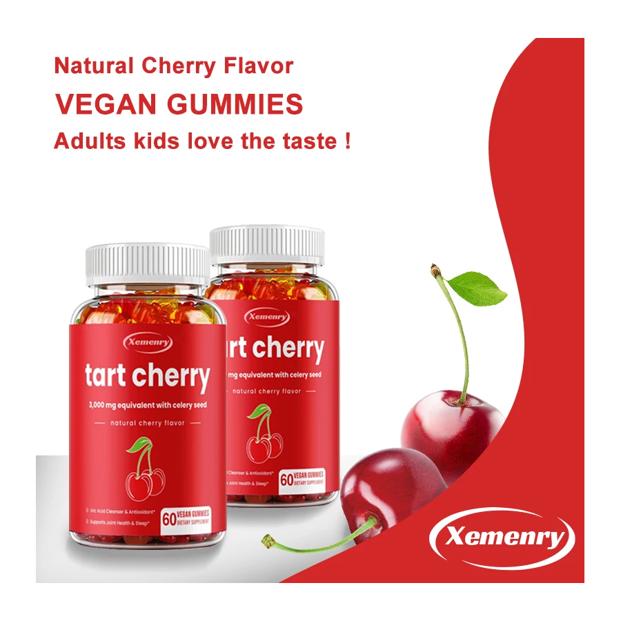 Acerola Bio Tart Cherry Vitamina C Organica 3000mg en Gomitas 60 Cherry-7