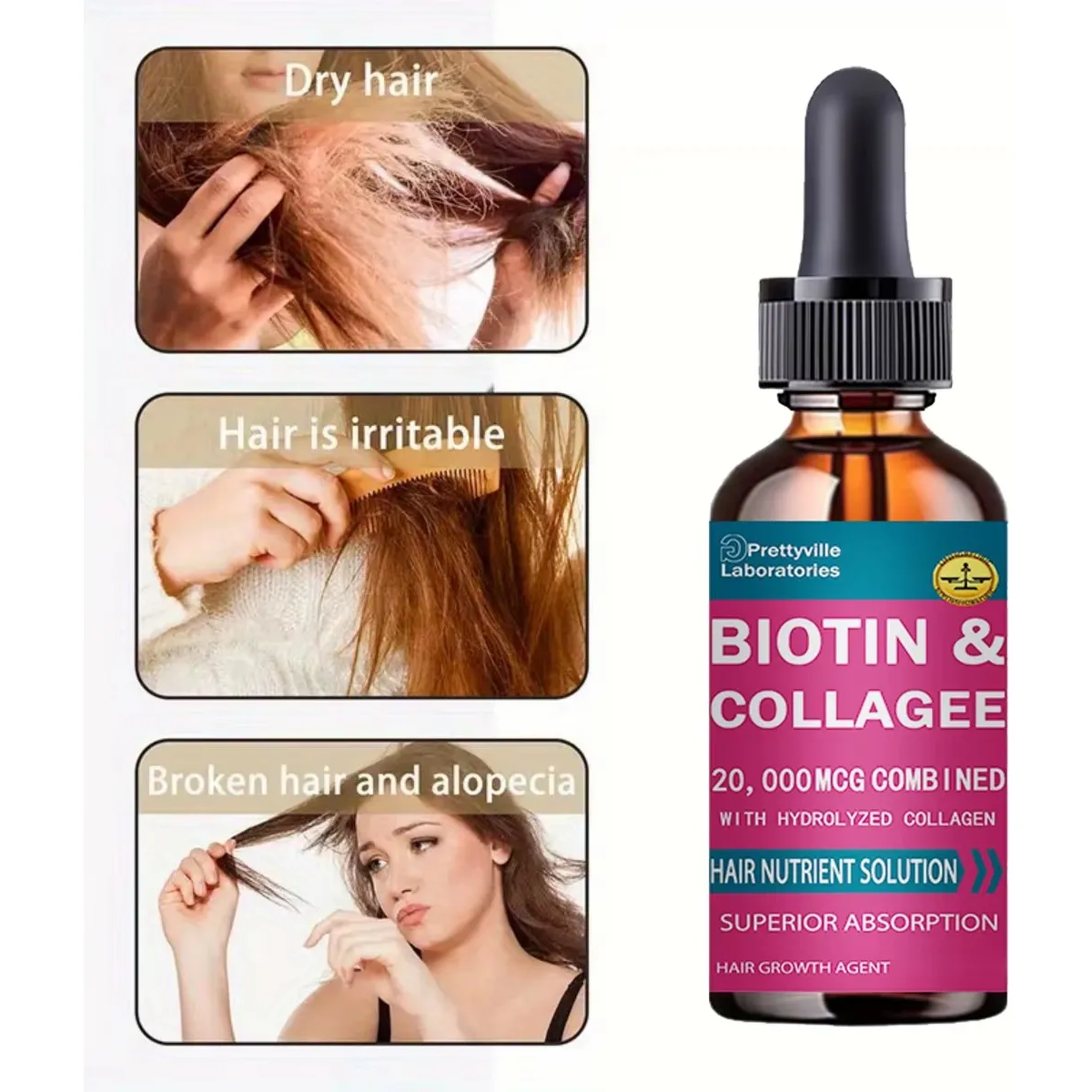 Serum Biotina Y Colageno Crecimiento Del Cabello Prettyville-2