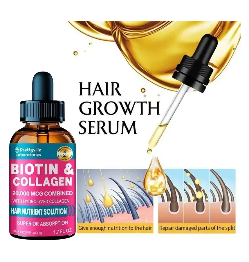 Serum Biotina Y Colageno Crecimiento Del Cabello Prettyville-3