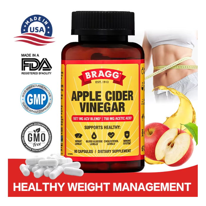Bragg Vinagre De Manzana Apple Cider Vinegar 1877mg 90 Caps-4