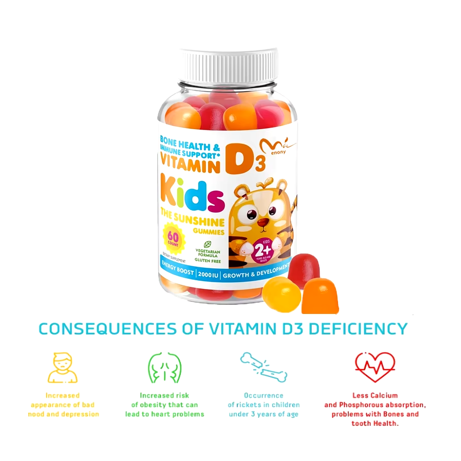 Kids Smart Vitamina D3 Gomitas Para Niños 2000ui Gummies 60u-3