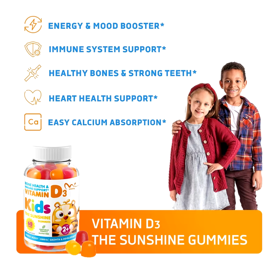 Kids Smart Vitamina D3 Gomitas Para Niños 2000ui Gummies 60u-4