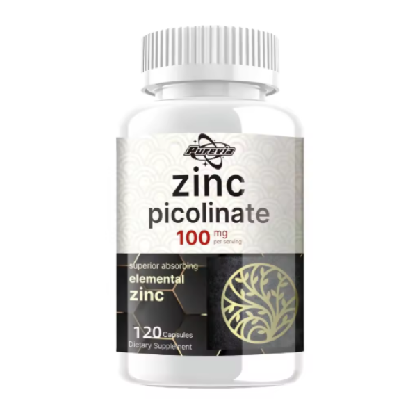 Purevia Zinc Picolinato 100mg Mejora Sistema Inmune 120 Caps-0