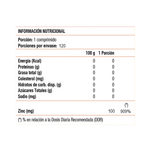 Purevia Zinc Picolinato 100mg Mejora Sistema Inmune 120 Caps-2