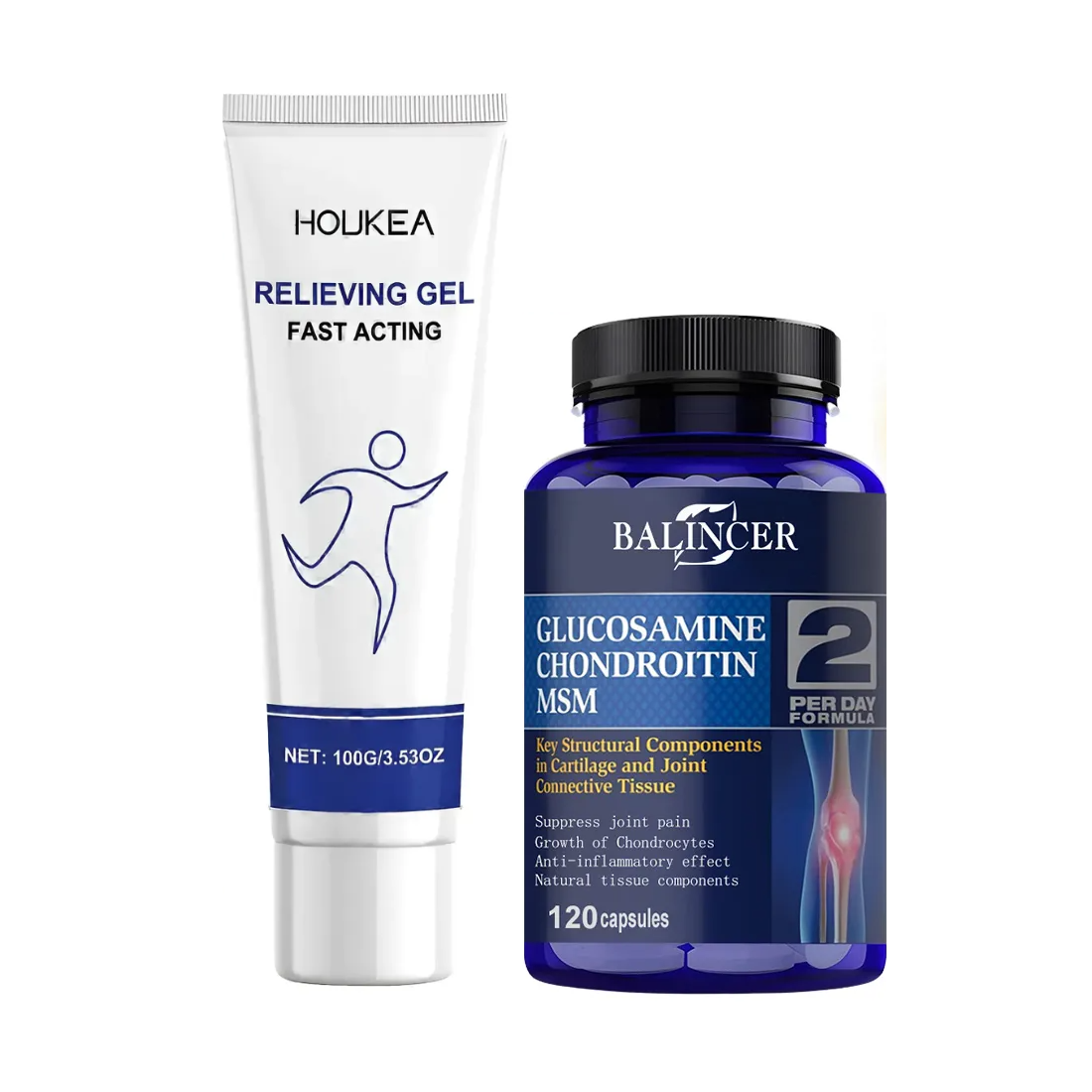 Balincer  Glucosamina 1500Mg MSM + Gel Alivio Articulacion Rapido Efecto-0