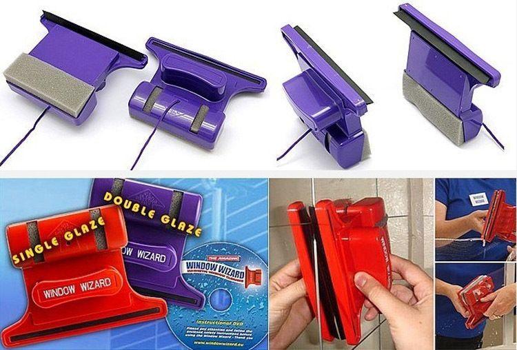Limpia Vidrios Magnetico Magico Esponja Doble Windows Wizard-5