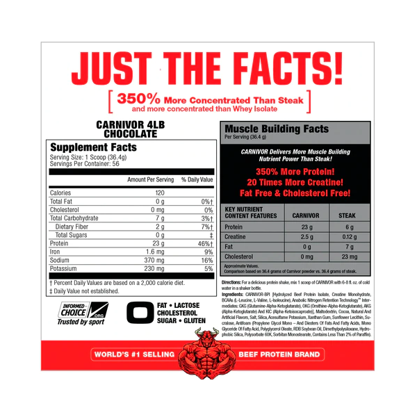 Musclemeds Carnivor Beef Proteina De Carne 4lb Chocolate-4