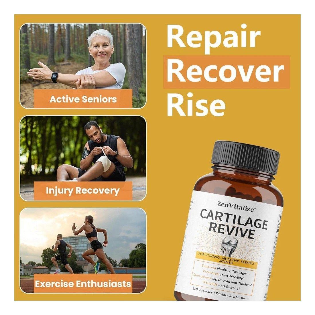 Cartilage Revive Zen Vitalize Colageno Tipo 2 Cuidado Articulaciones 120 Caps-6