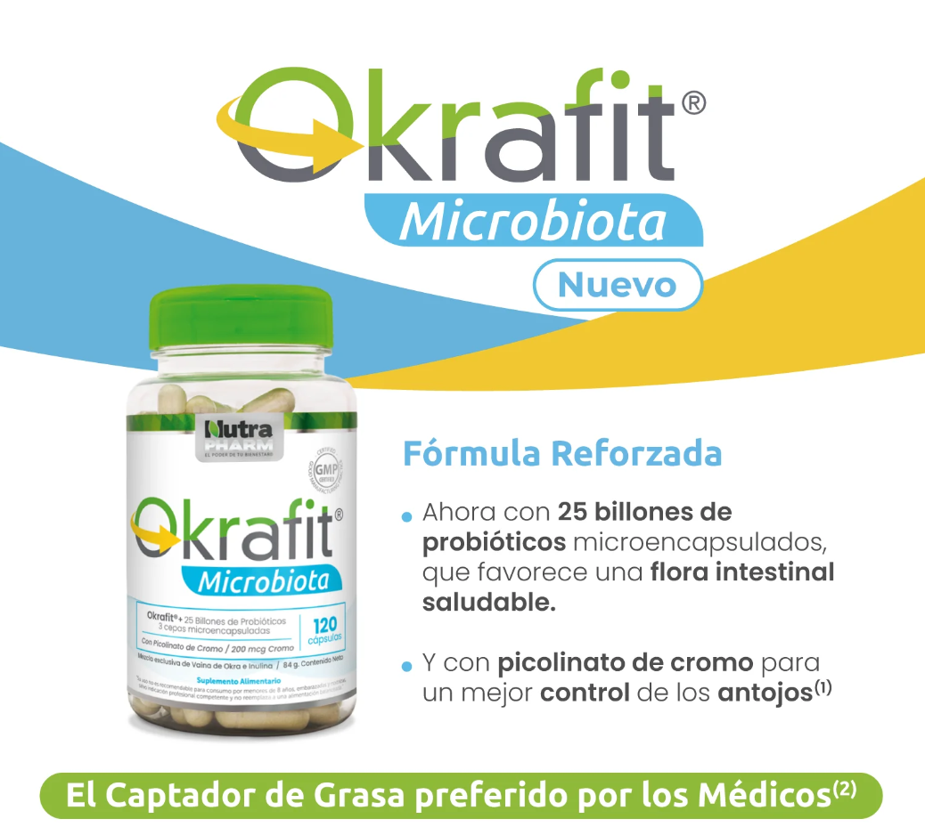 Quemador De Grasa Okrafit Microbiota Probiotix Atrapa Grasas-2