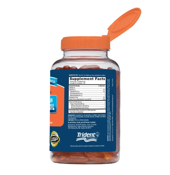 Pure Alaskan Salmon Oil Omega 3 Aceite De Salmon 2000mg 210 softgel-5