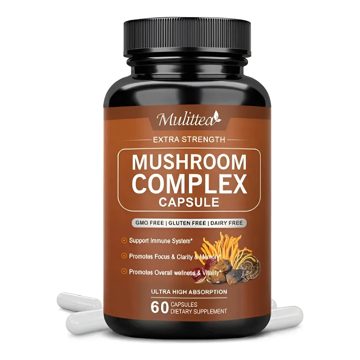 Mega Mushroom Complex 2760mg 10 Hongos Funcionales 60 Caps-0