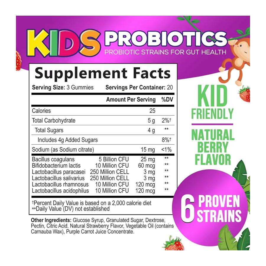 Kids Smart Probiotix 5b Cfu Probioticos Gomitas Niños Berry-5
