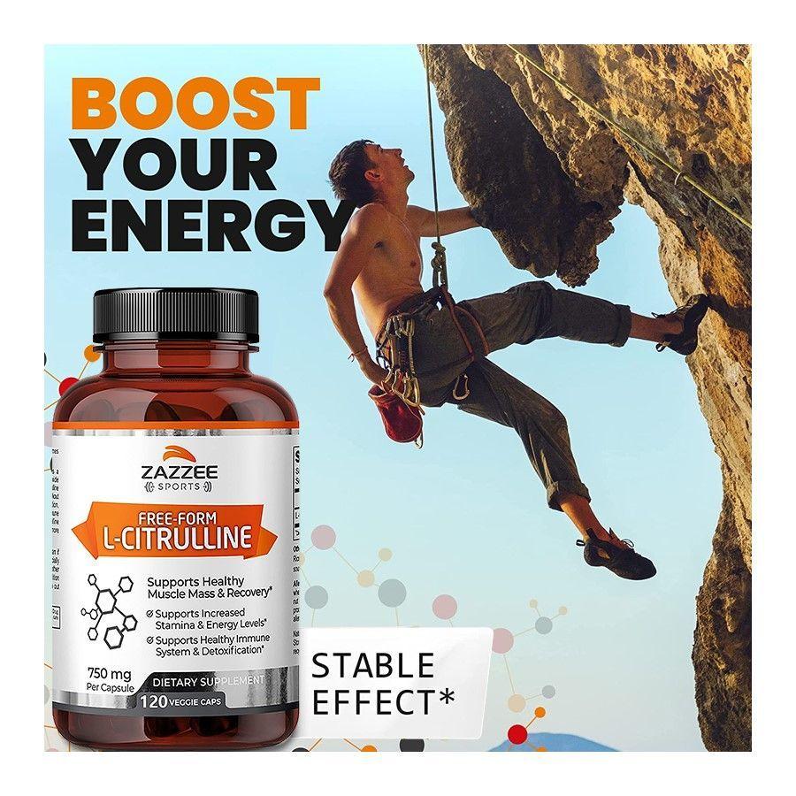 Citrulina Zazzee Sports Aumento Oxido Nitrico 750mg 120 Caps-2