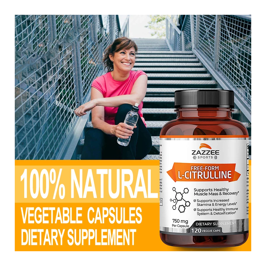 Citrulina Zazzee Sports Aumento Oxido Nitrico 750mg 120 Caps-5