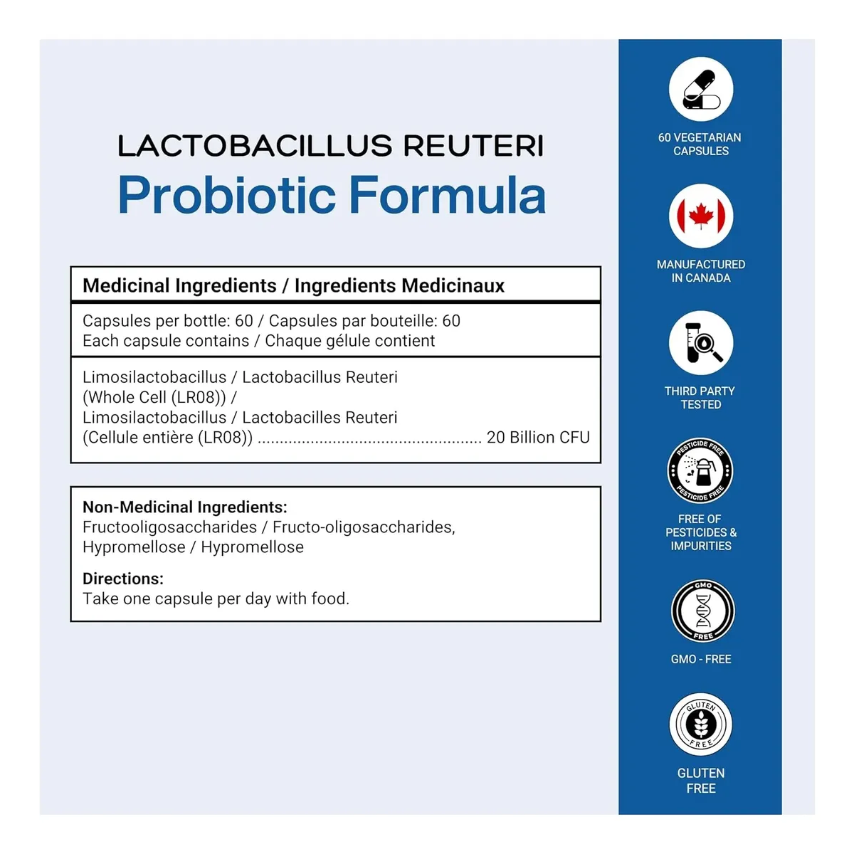 Lactobacillus Reuteri 20 Billones Cfu Probiotico Intestinal 60 caps-6