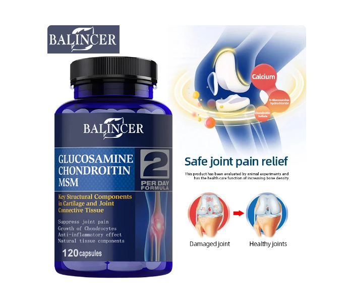 Balincer Glucosamina Condoitrina Msm + Curcuma Turmeric Cuidado Articulaciones-5