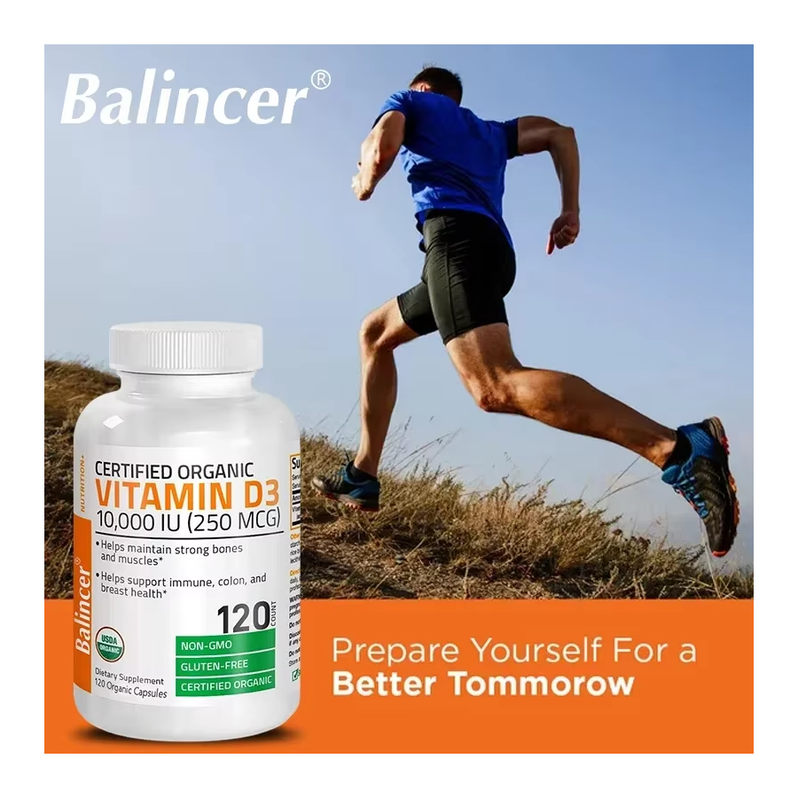 Balincer Vitamina D Cholecalciferol D3 Organica 10000ui 250mcg 120 Caps-4