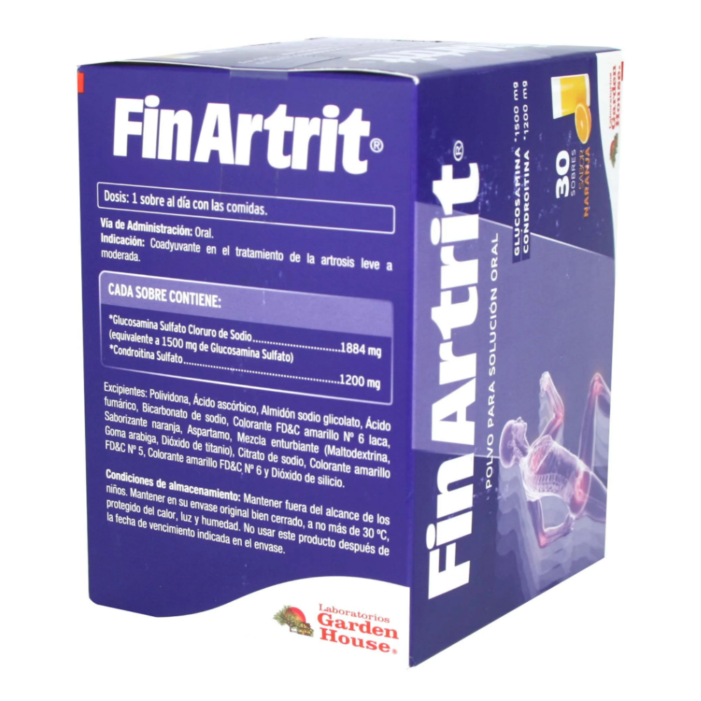 Finartrit Glucosamina Condoitrina En Polvo 30 Sobres Naranja-1