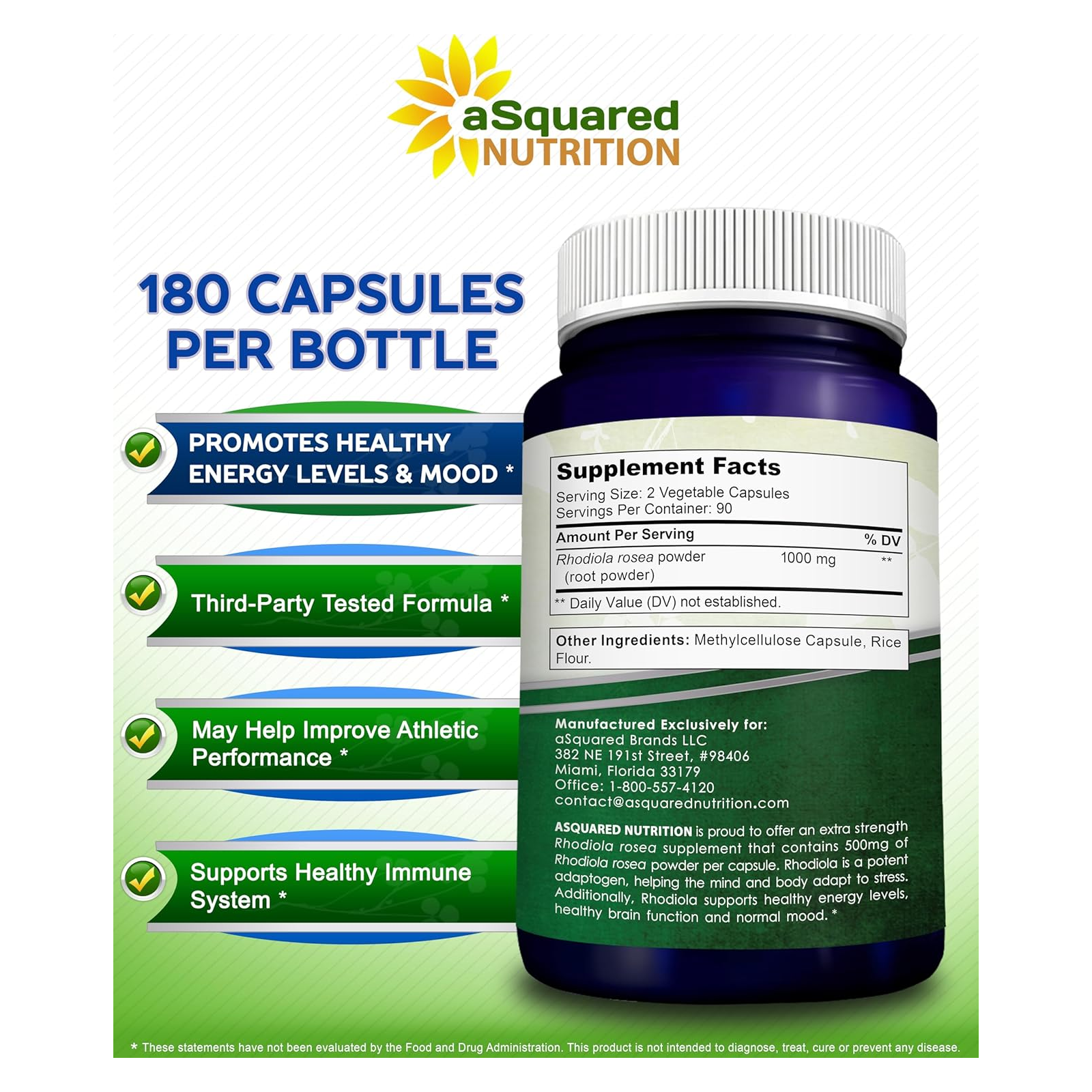 Antioxidante Rhodiola Rosea 1000mg Ultra Strength 120cap-5