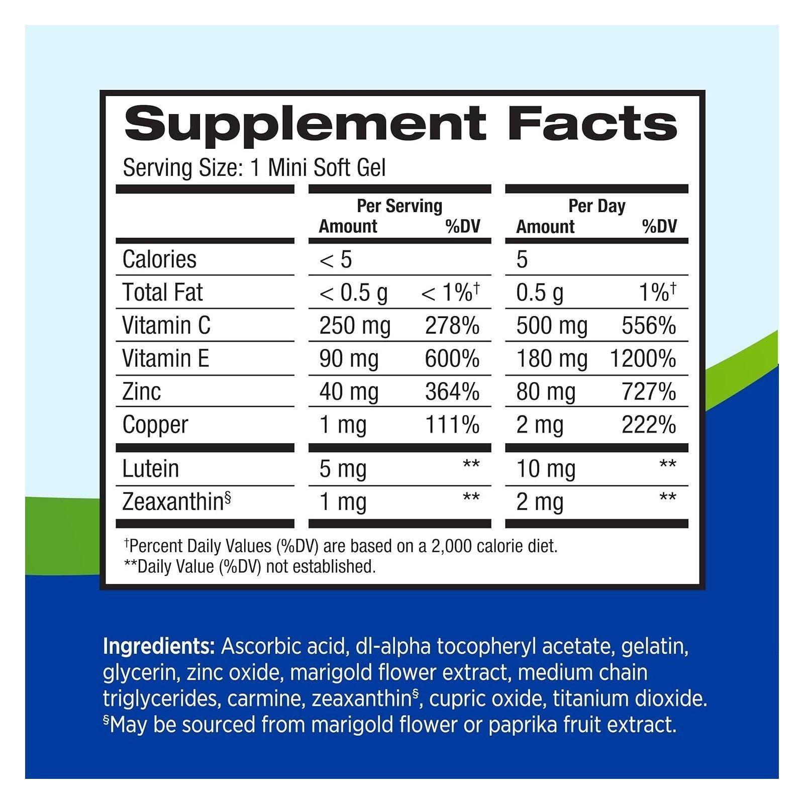 Gel Preservision Areds 2 Fórmula Bausch + Lomb 210 Gelcaps-6