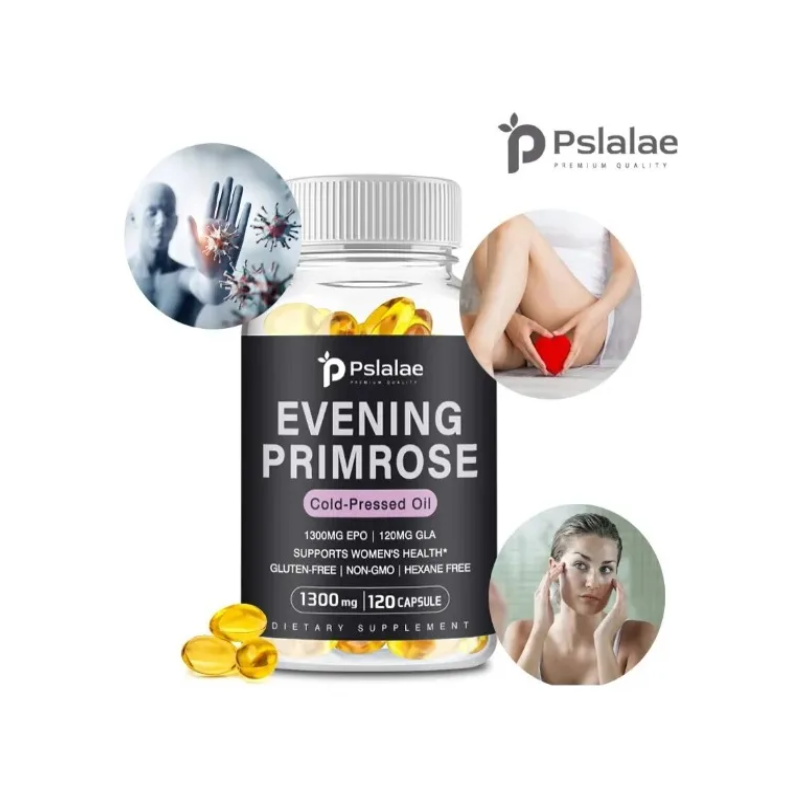 Evening Primrose Oil 1300mg Omega 6 Aceite De Onagra 120 Softgels-4