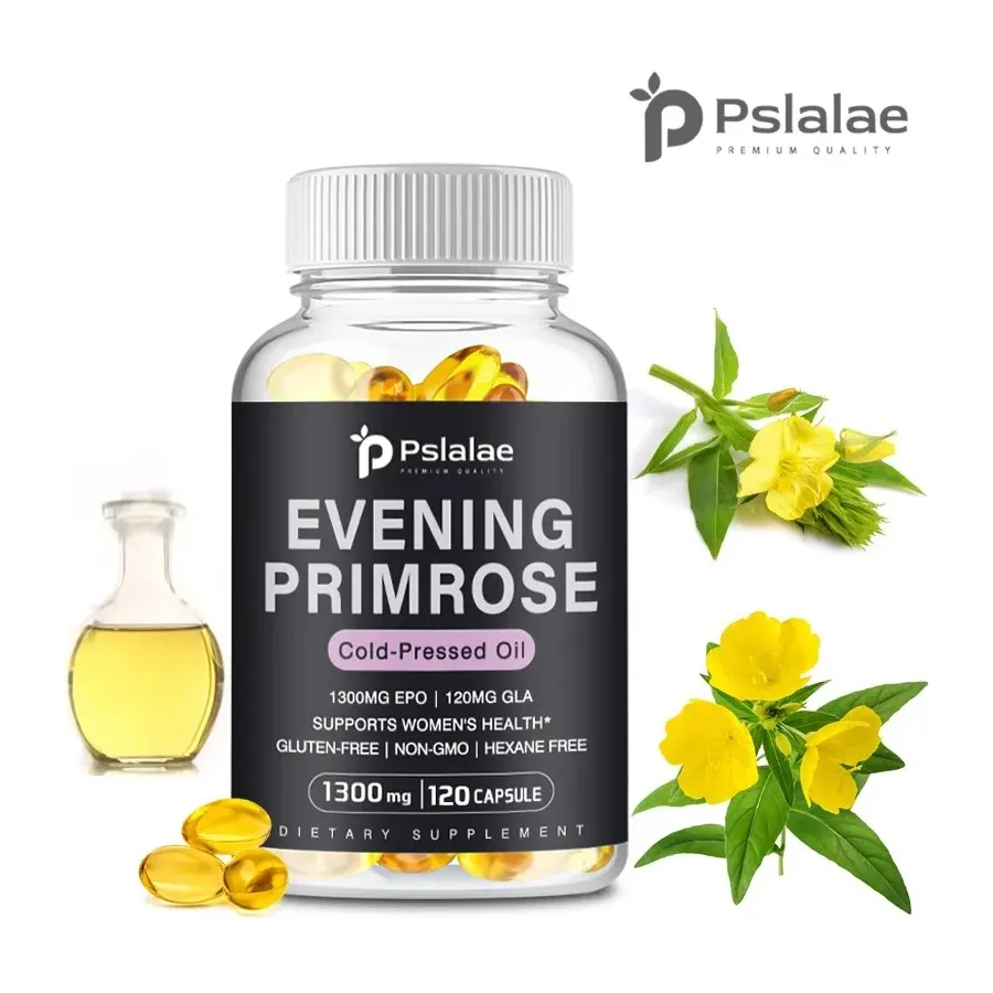 Evening Primrose Oil 1300mg Omega 6 Aceite De Onagra 120 Softgels-5