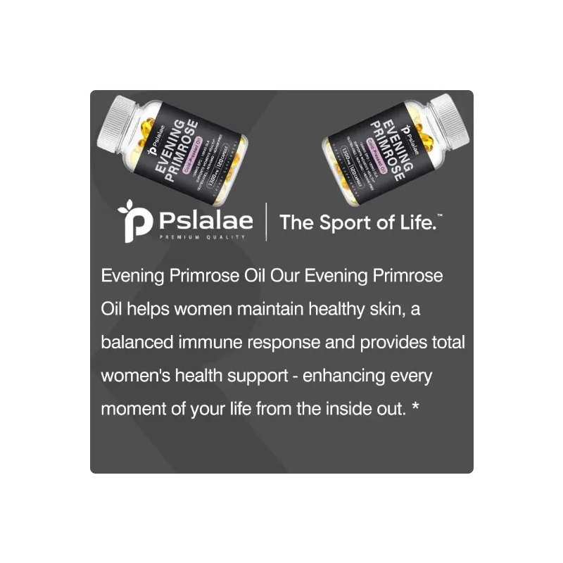 Evening Primrose Oil 1300mg Omega 6 Aceite De Onagra 120 Softgels-7