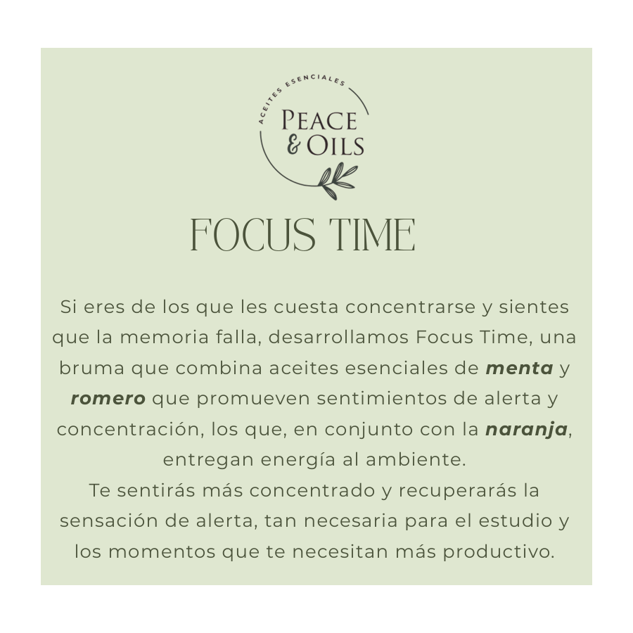 Bruma Aromatizante Espacios Peace & Oils Spray 500ml Focus-2