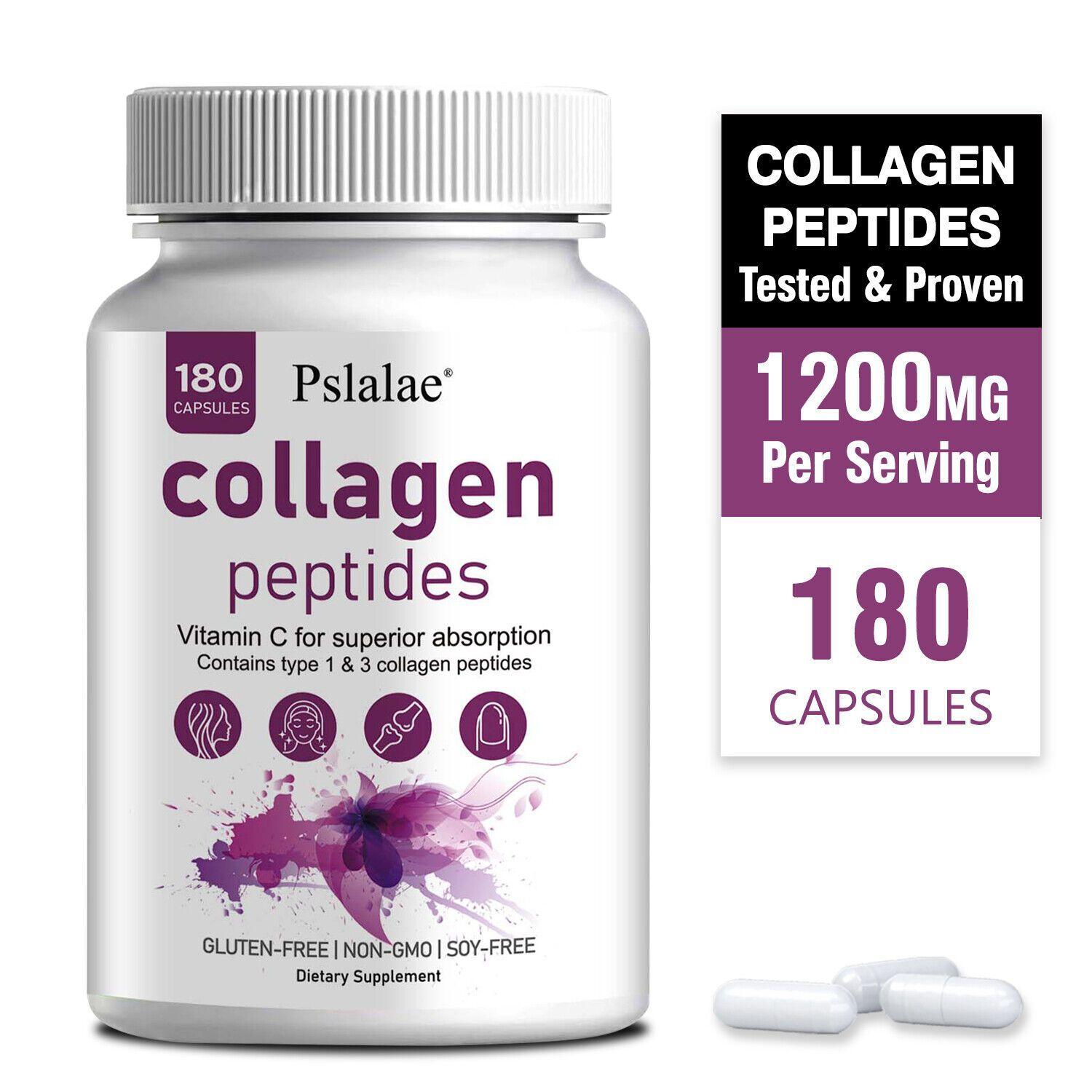 Colageno Hidrolizado Peptidos 1200mg Vitamina C Y E 180 Caps-1