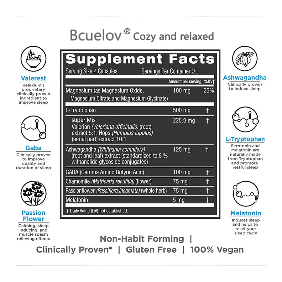 Suplemento Natural Conciliador Del Sueño Sleep Gentle 120cap-4