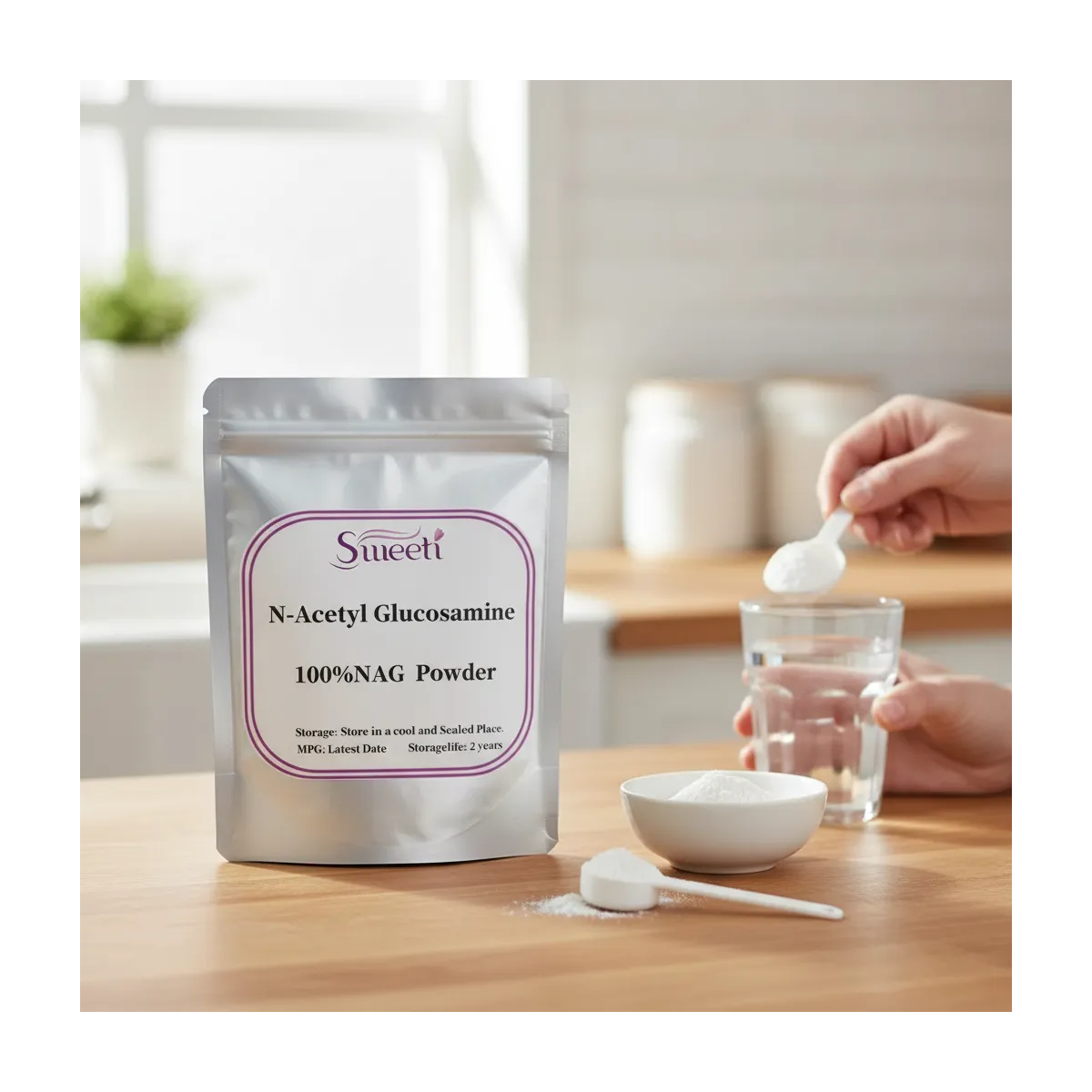 N-acetil Glucosamina 100% Nag 1000mg Pura En Polvo 50gr Sin Sabor-2