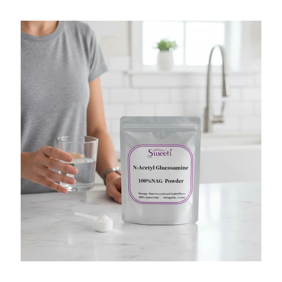 N-acetil Glucosamina 100% Nag 1000mg Pura En Polvo 50gr Sin Sabor-5