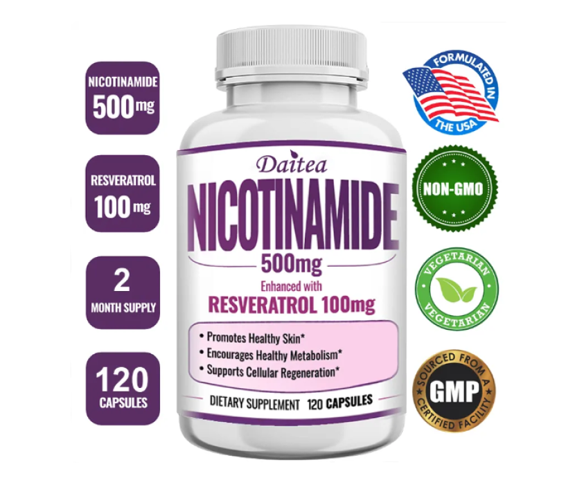Nad Nicotinamida B3 Resveratrol Revujenecedor Celular 120 caps-5