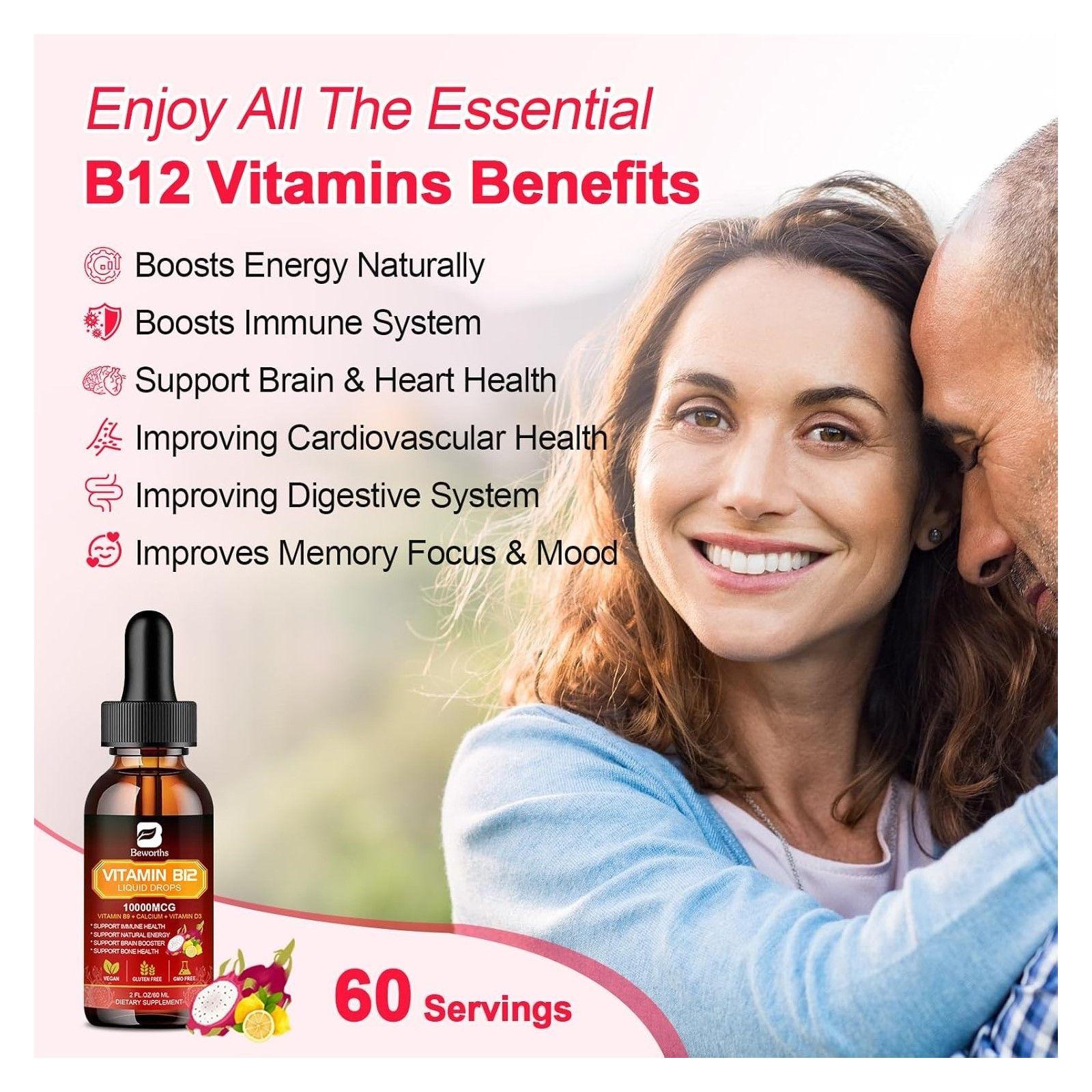 Beworths B12 Vitamina B12 Liquida Sublingual 10000mcg 60ml-7
