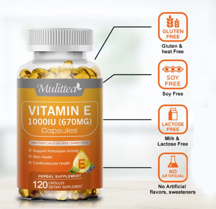 Mulittea Vitamina E 670mg 1000ui 120 Softgels Caps-4