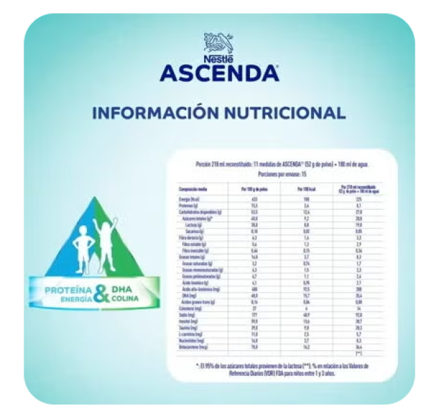 Nestle Ascenda Suplemento Infantil Mejora Crecimiento 800gr-3
