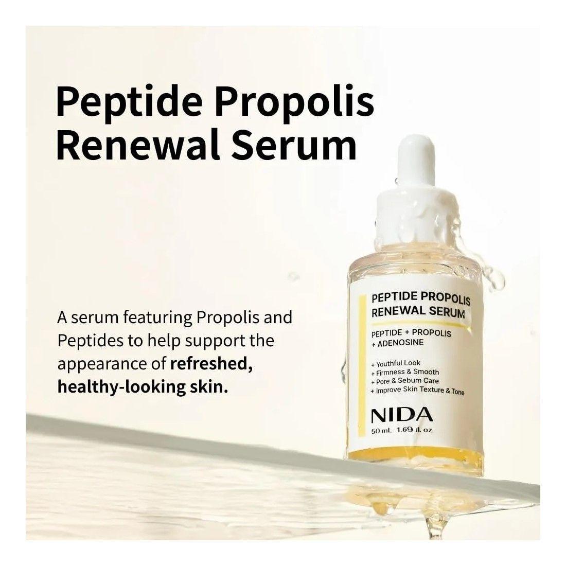 Serum Facial Nida Con Péptidos Y Propóleos 50 Ml Todo Tipo De Piel Día/noche-3