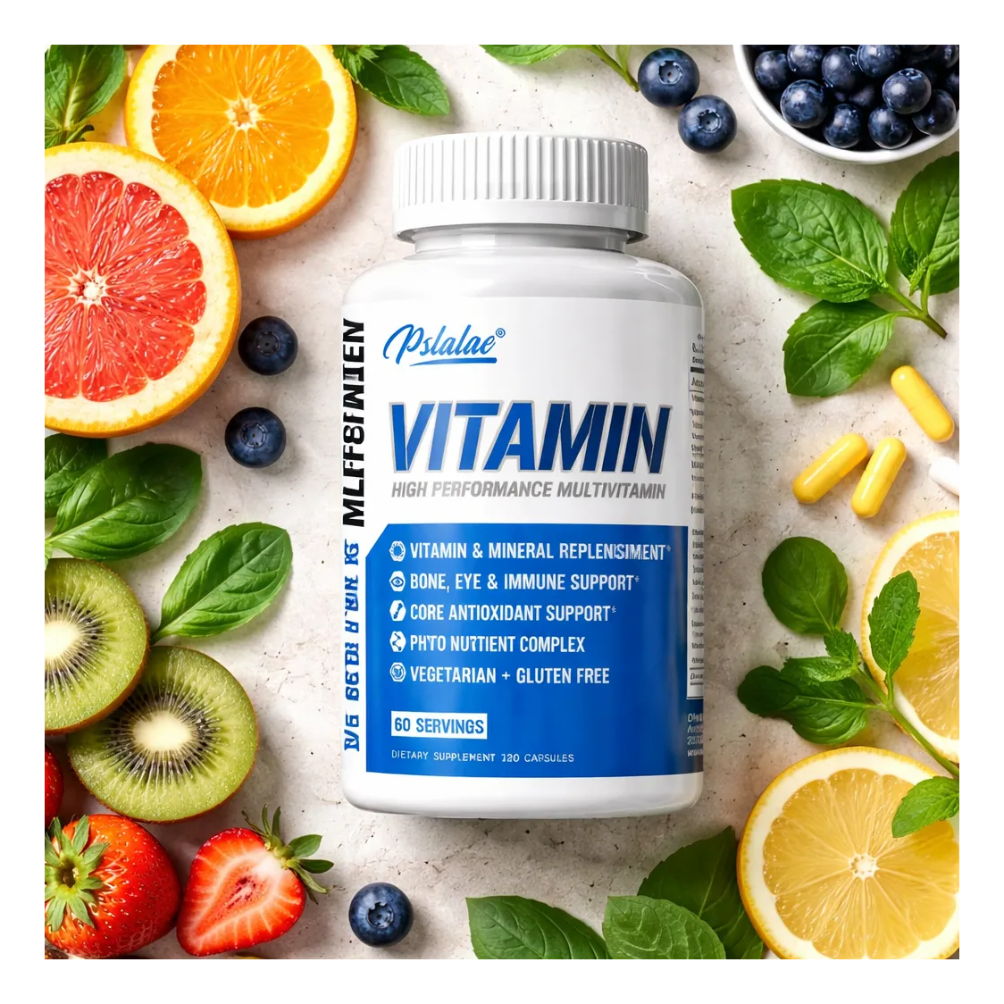 Pslalae Vitamin Multivitaminico Multimineral de Alta Potencia 120 caps-2
