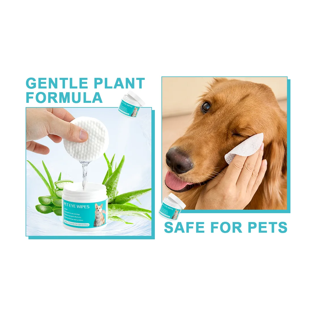 Pet Eye Wipes Toallitas Limpiadoras Ojos Perros Gatos 100 Un-6