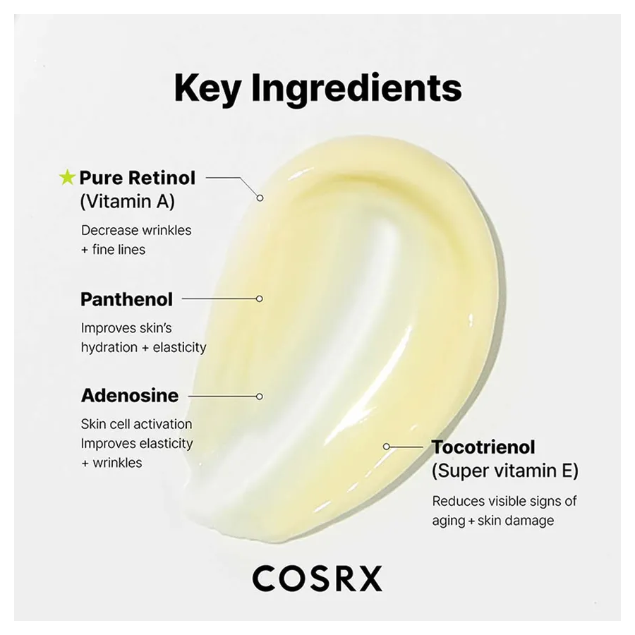 Cosrx Crema Facial Retinol 0.1% Antiarrugas Reafirmante 20ml-4