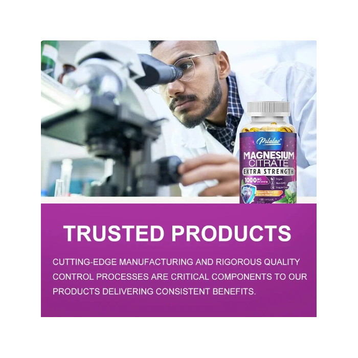Citrato De Magnesio Puro 1000mg Extra Strength 120 Veg Caps-6