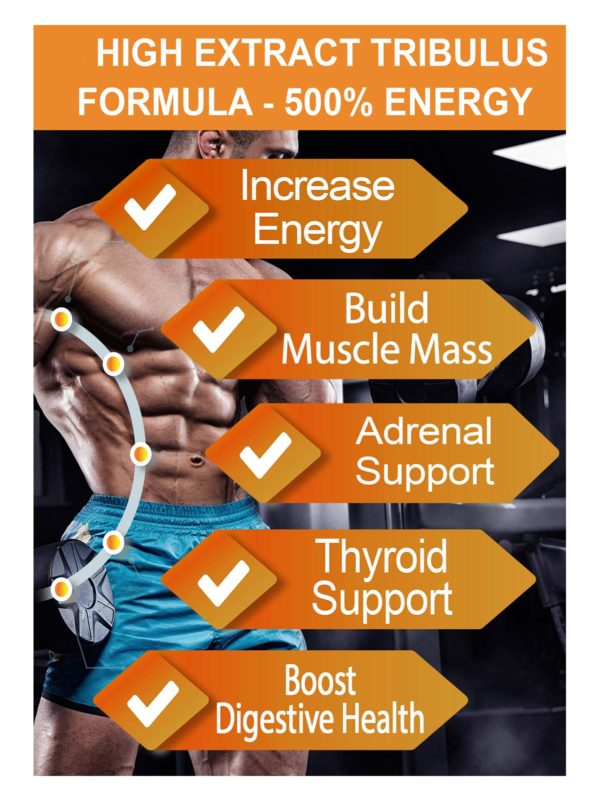 Kefonor Tribulus 7000mg Horny Goat Ultra Strength 120 Capsulas-2