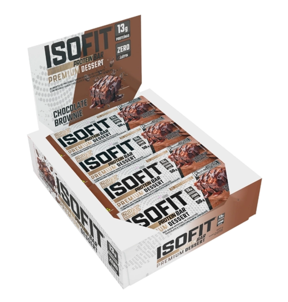 Nutrex Isofit Zero Bar Barras De Proteinas 12u Chocolate-0