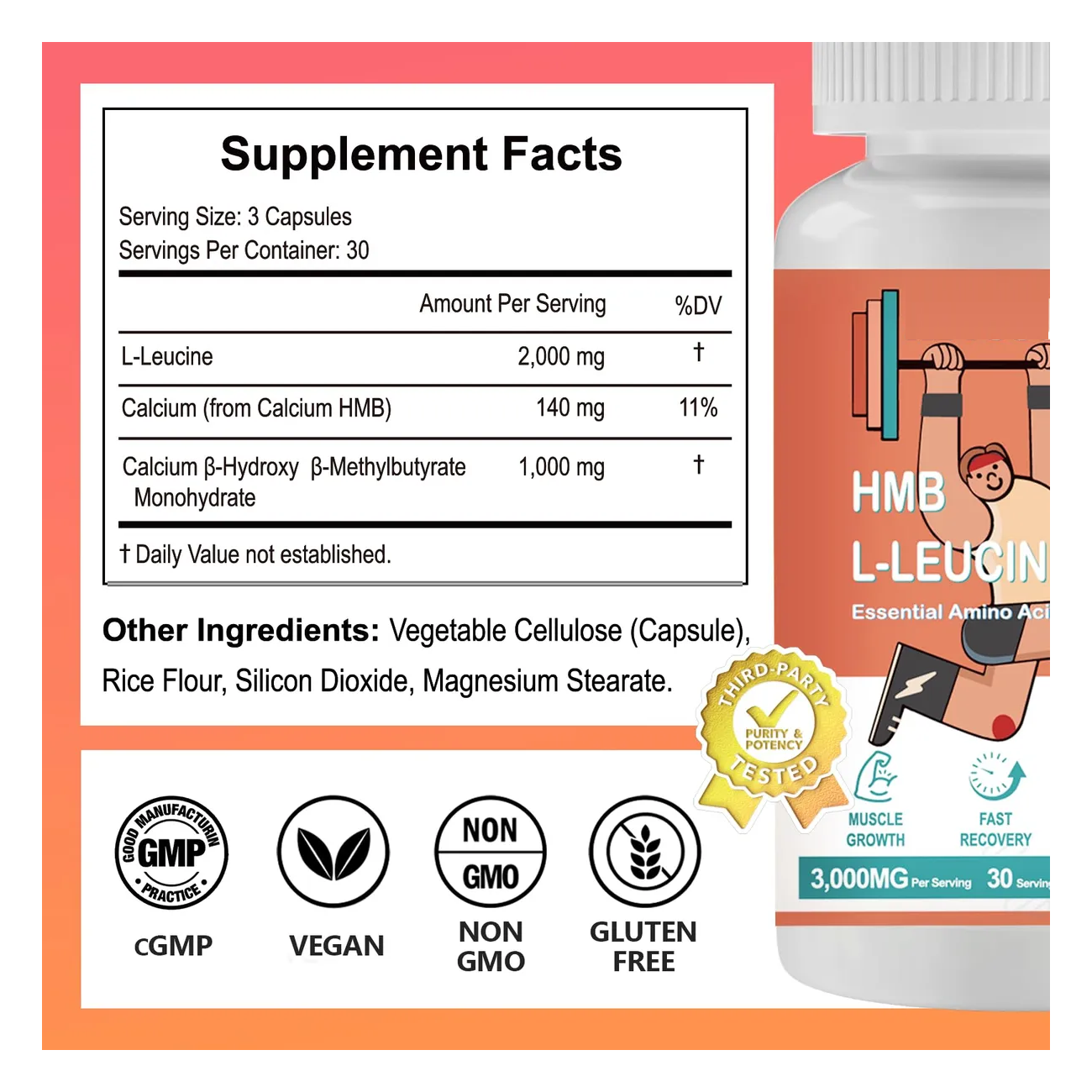 Aminoacidos Hmb Leucina B-hydroxy B-methyl Butyrate 3000mg 60 caps-6
