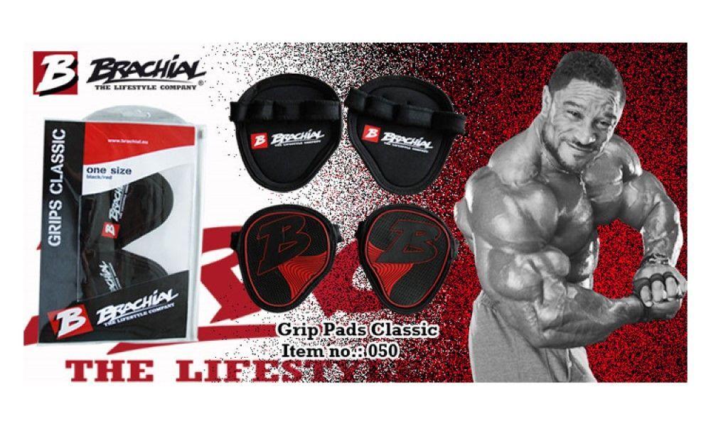 Guantes Agarres Gimnasio Para Pesas Brachial Grip Pads Black-3