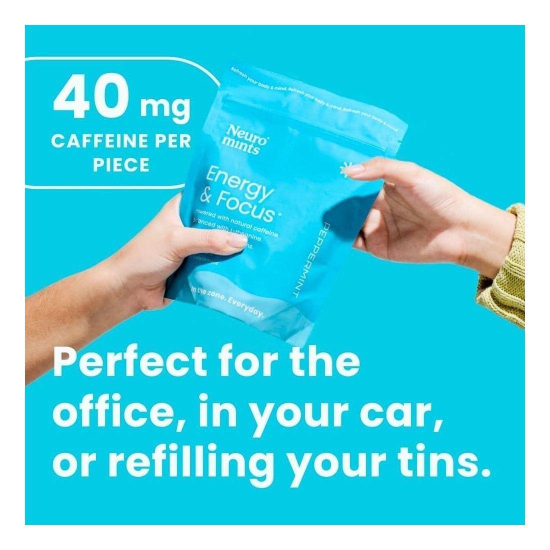 Neuro Mints Cafeina L-teanina Vitamina B12 y B6 Energia 90 Mints-4