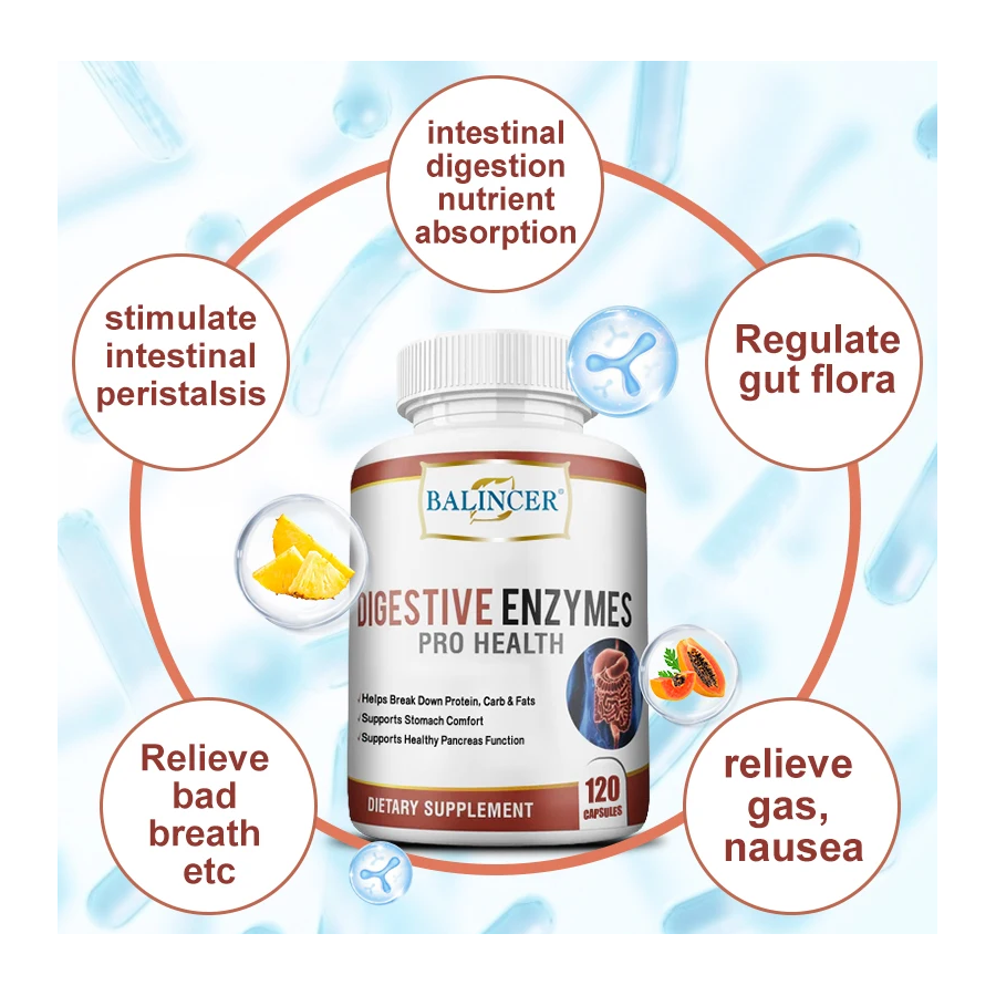 Balincer Enzimas Digestivas Mejoran La Digestion Estomacal 120 caps-2
