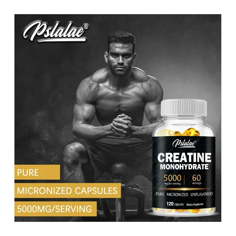 Creatina Monohidrato Micronizada Creapure 5000mg 120 Gelcaps-2