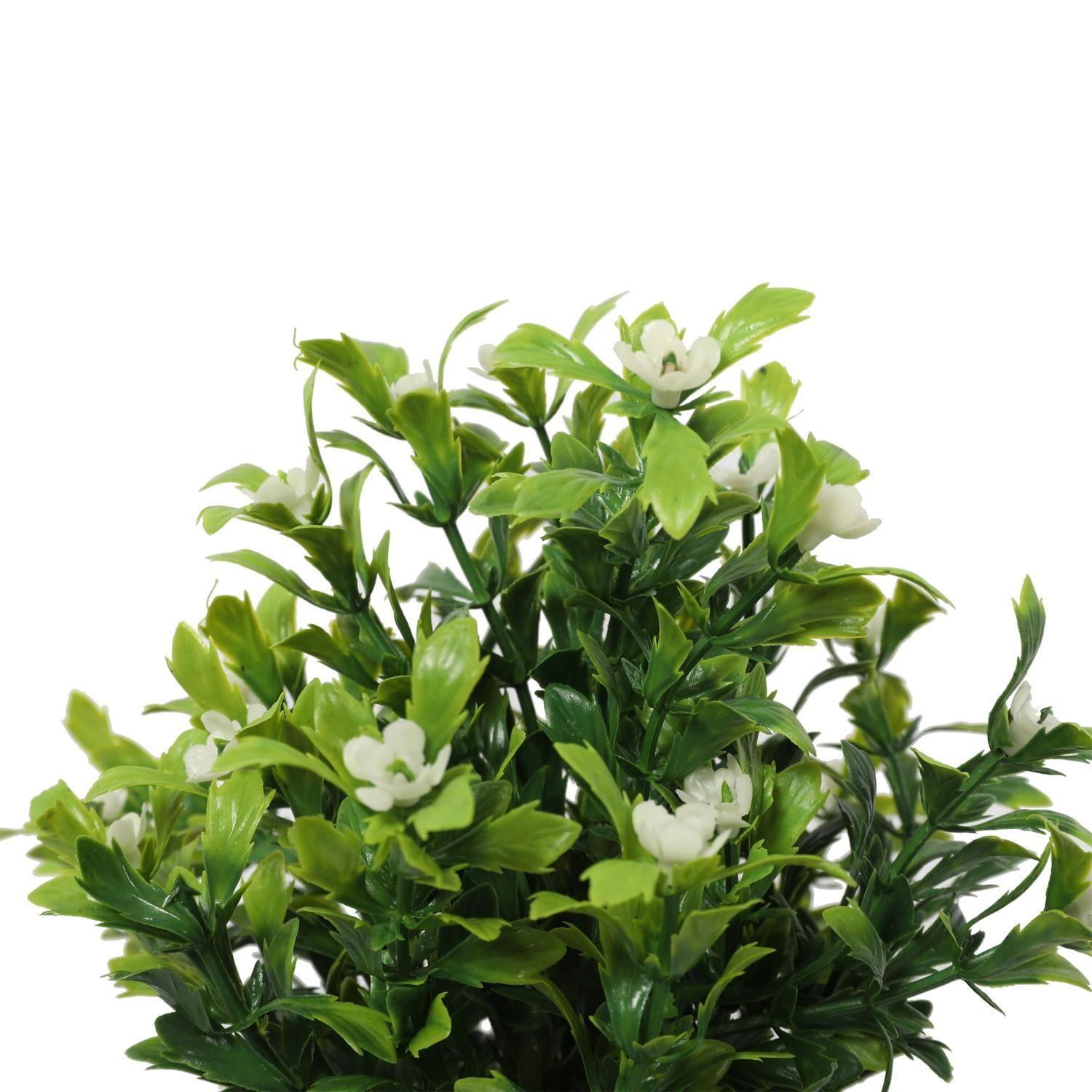 Planta Decorativa con Macetero tipo Mármol 24 CM-2